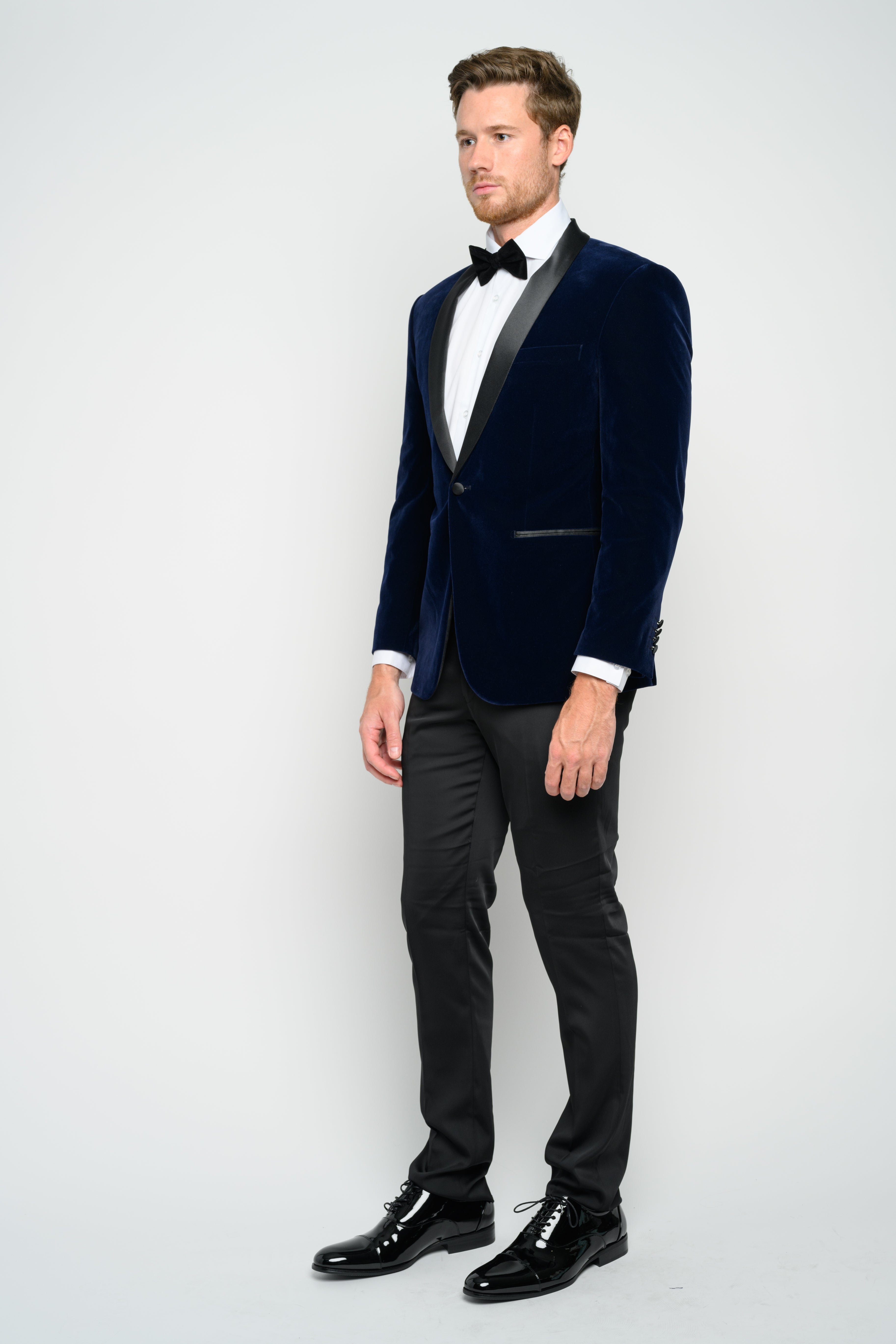 Midnight blue sale velvet tuxedo jacket