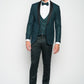 Men's Hunter Green Modern Sequin Tuxedo Set