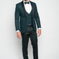 Men's Hunter Green Modern Sequin Tuxedo Set