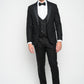 Men's Black Modern Sequin Tuxedo Set