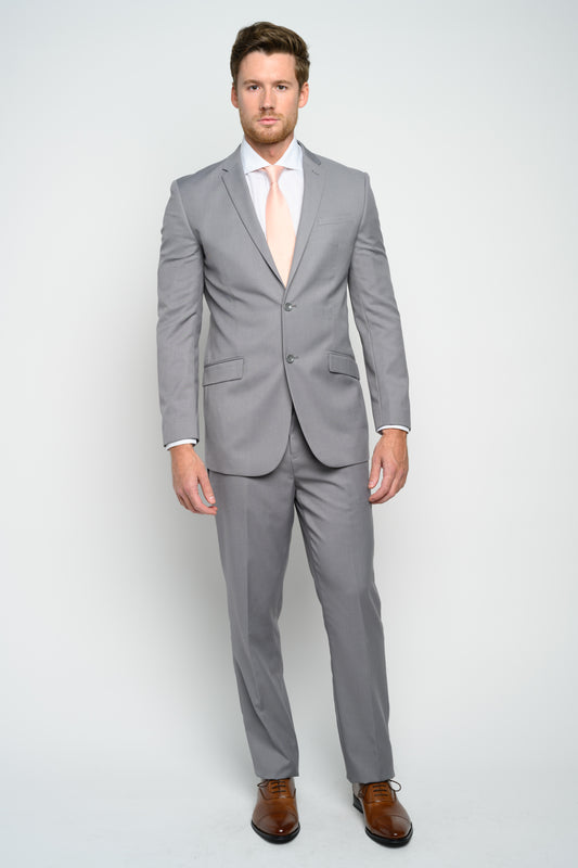 Men's Light Grey Slim Fit Suit