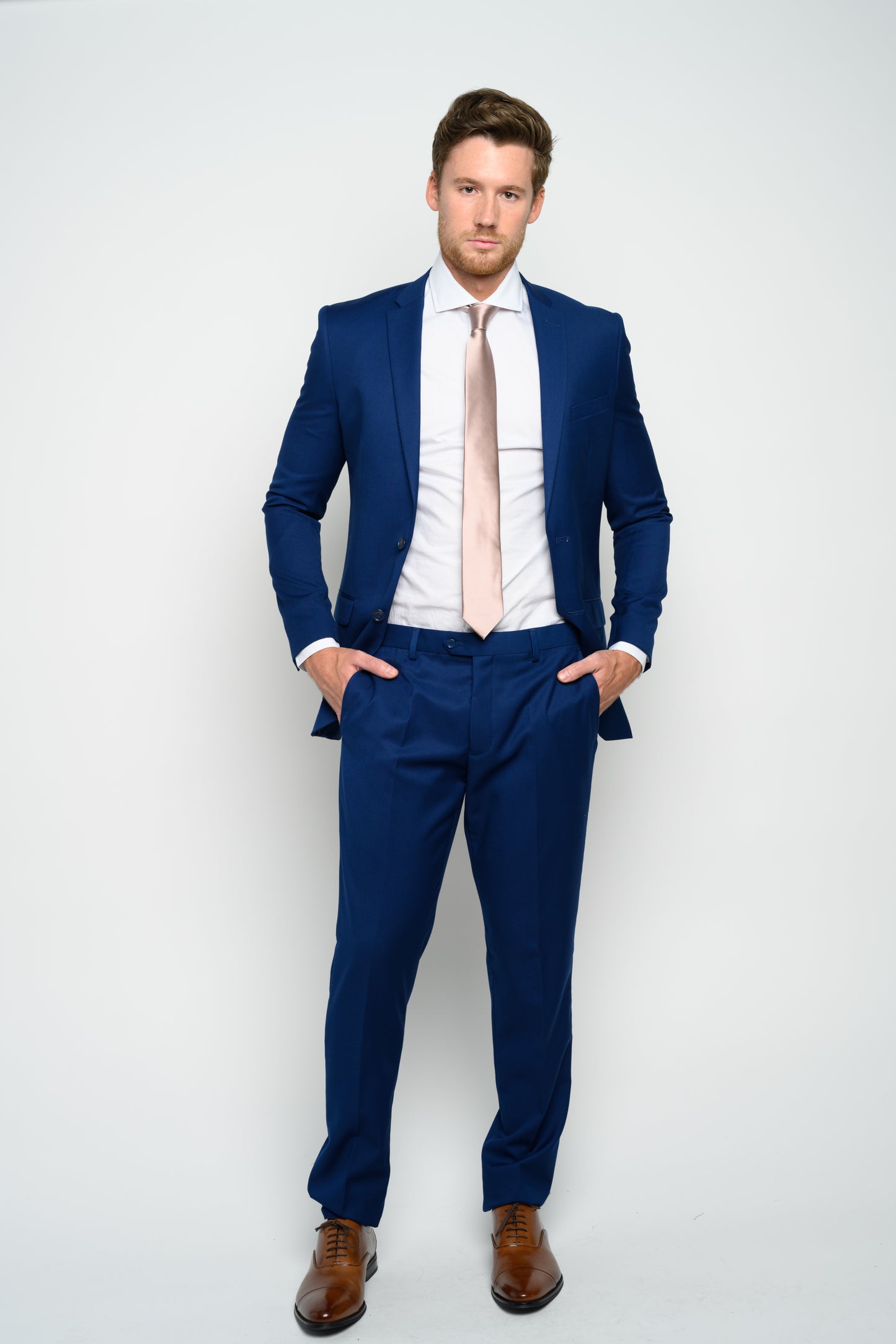  Men's Indigo Slim Fit Suit