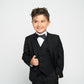 Boy's Black Slim Fit Suit