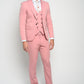 Copy of Men's 3-Pieces Slim Fit Peak Lapel Pink Color Wool Suit
