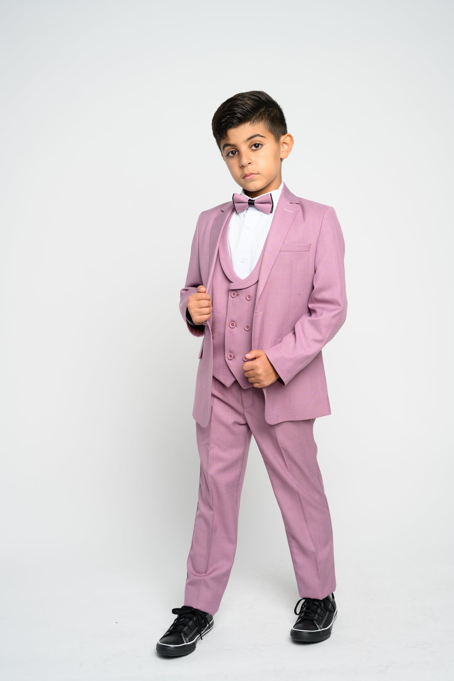 Boy's Mauve Slim Fit Suit