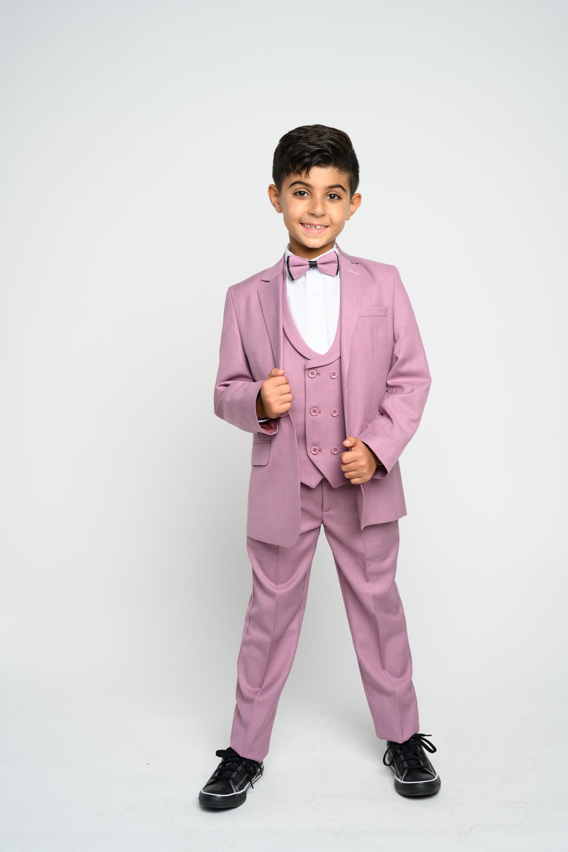 Boy's Mauve Slim Fit Suit