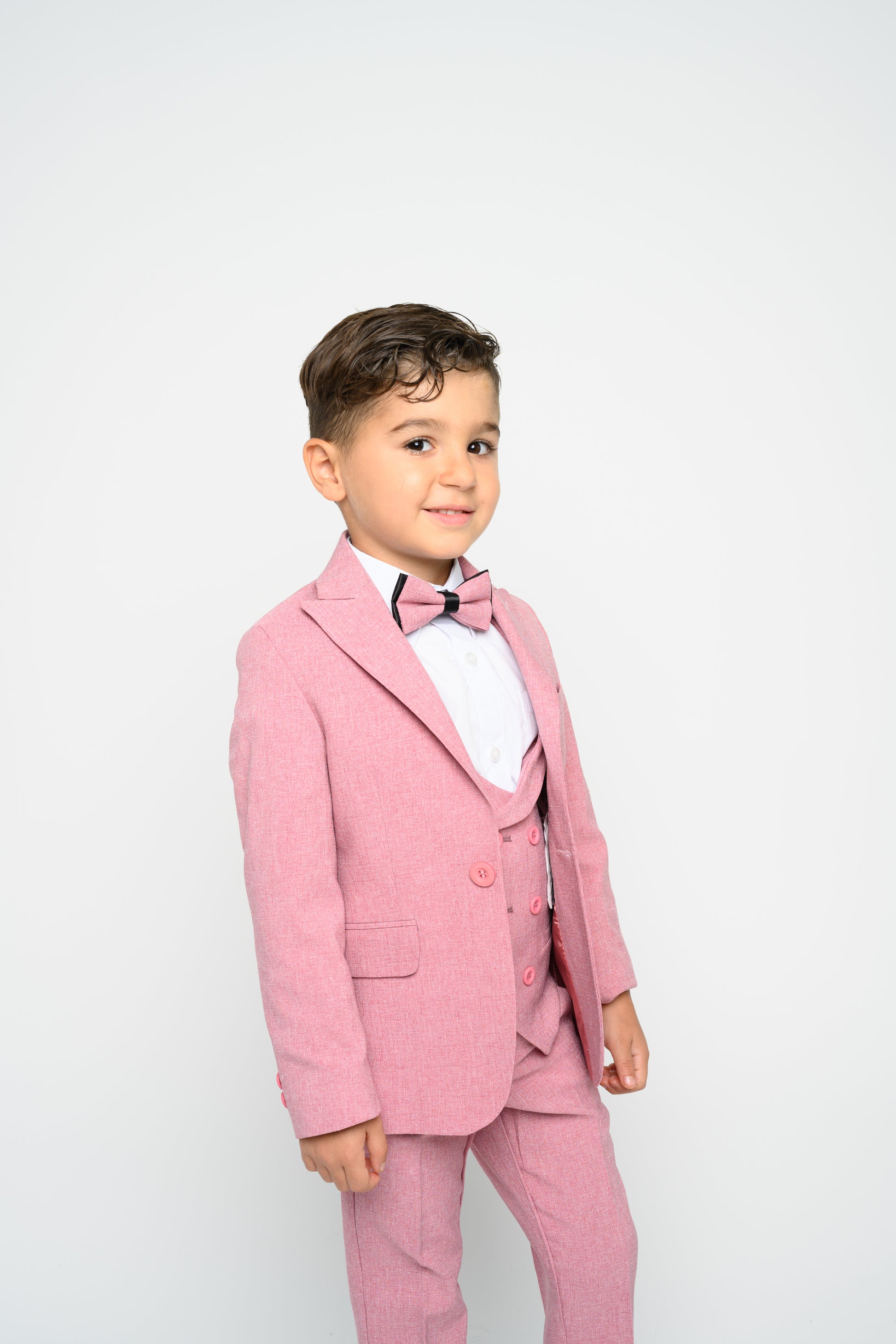 Boy's Dusty Rose Slim Fit Suit