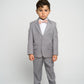 Boy's Light Grey Slim Fit Suit