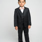 Boy's Charcoal Grey Slim Fit Suit
