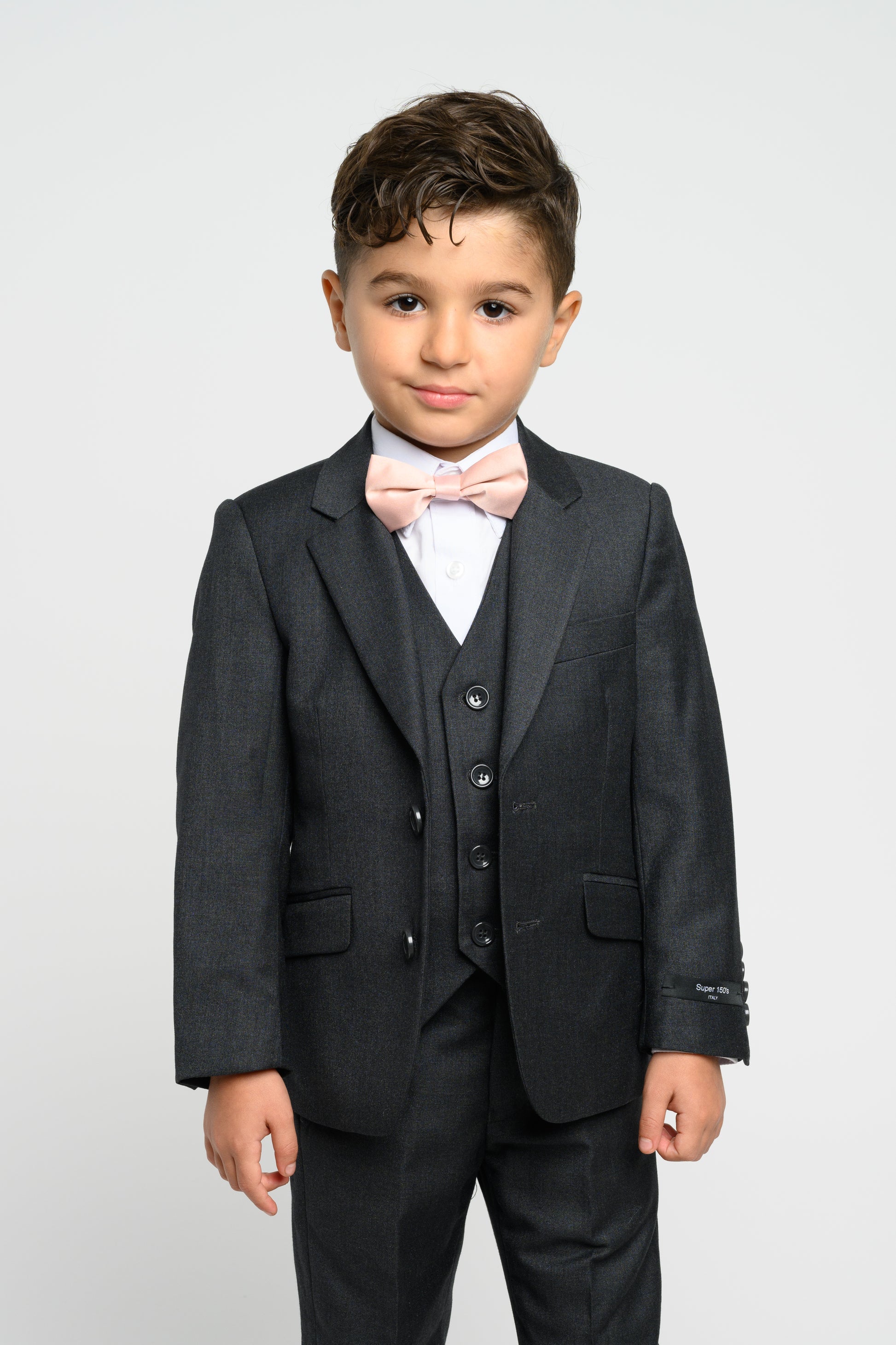 Boy's Charcoal Grey Slim Fit Suit