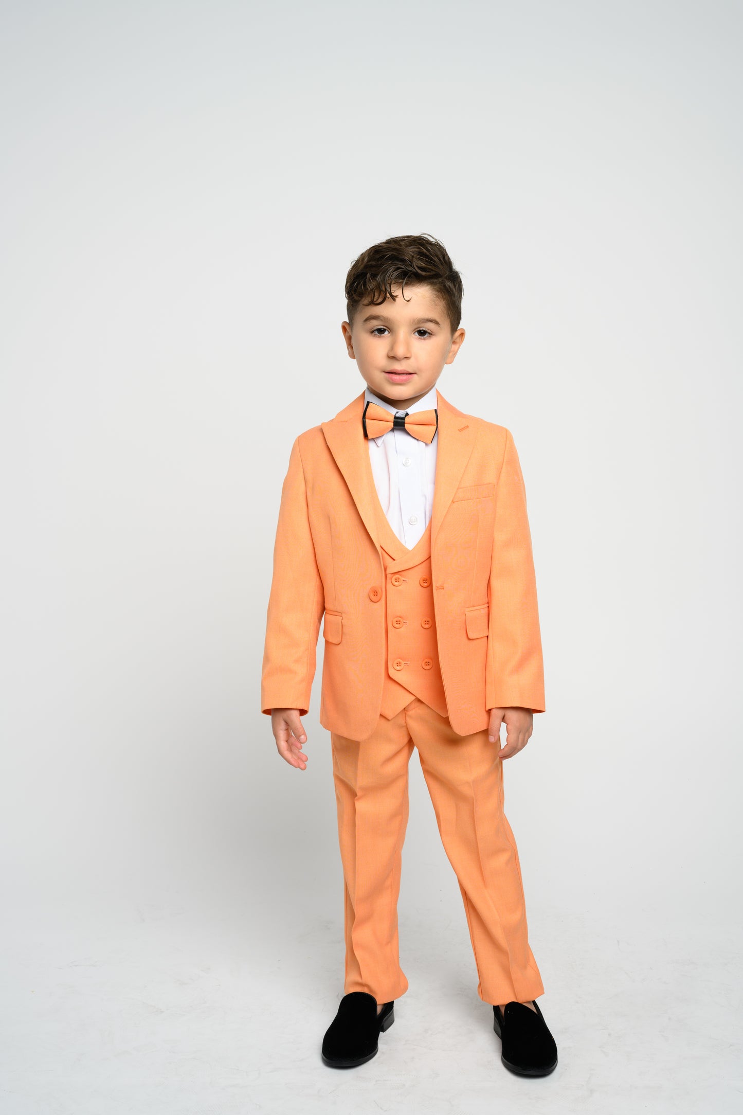 Boy's Orange Slim Fit Suit