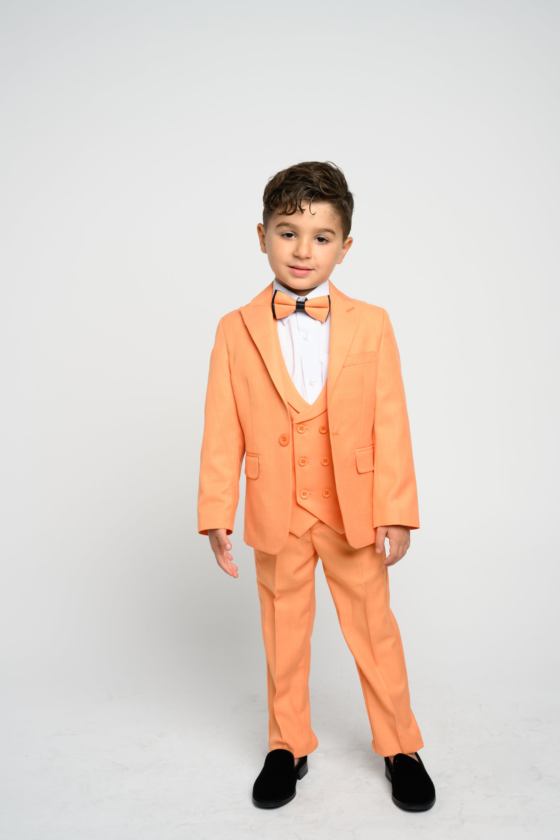 Boy's Orange Slim Fit Suit