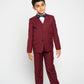  Boy's Burgundy Slim Fit Suit