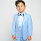 Boy's Light Blue Slim Fit Suit