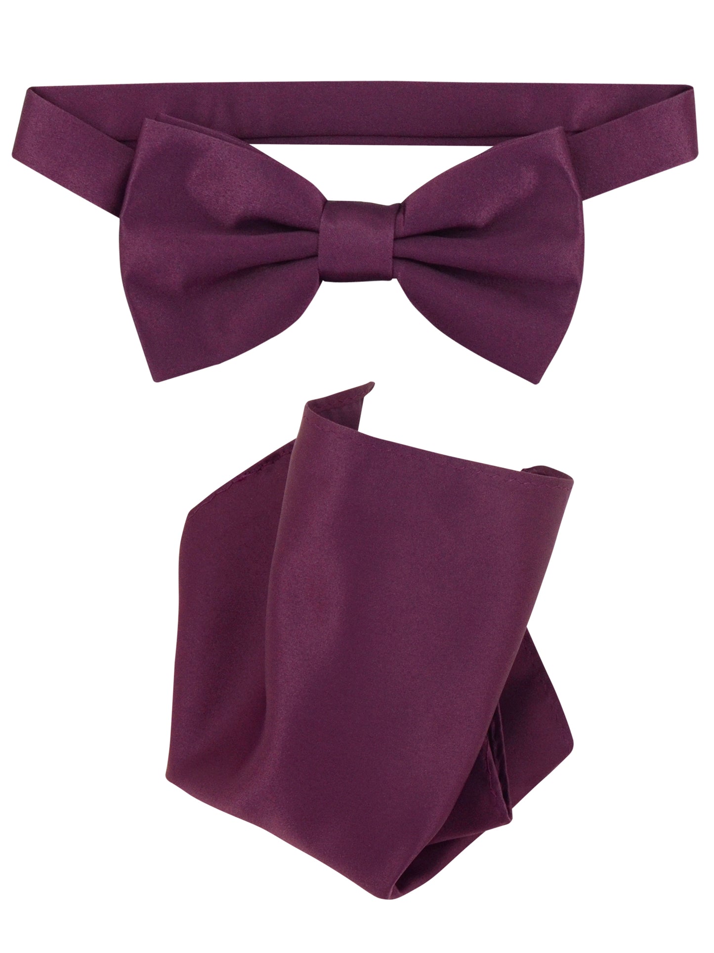 OMC Signature Men's Solid Color Bow Tie Accessories Set