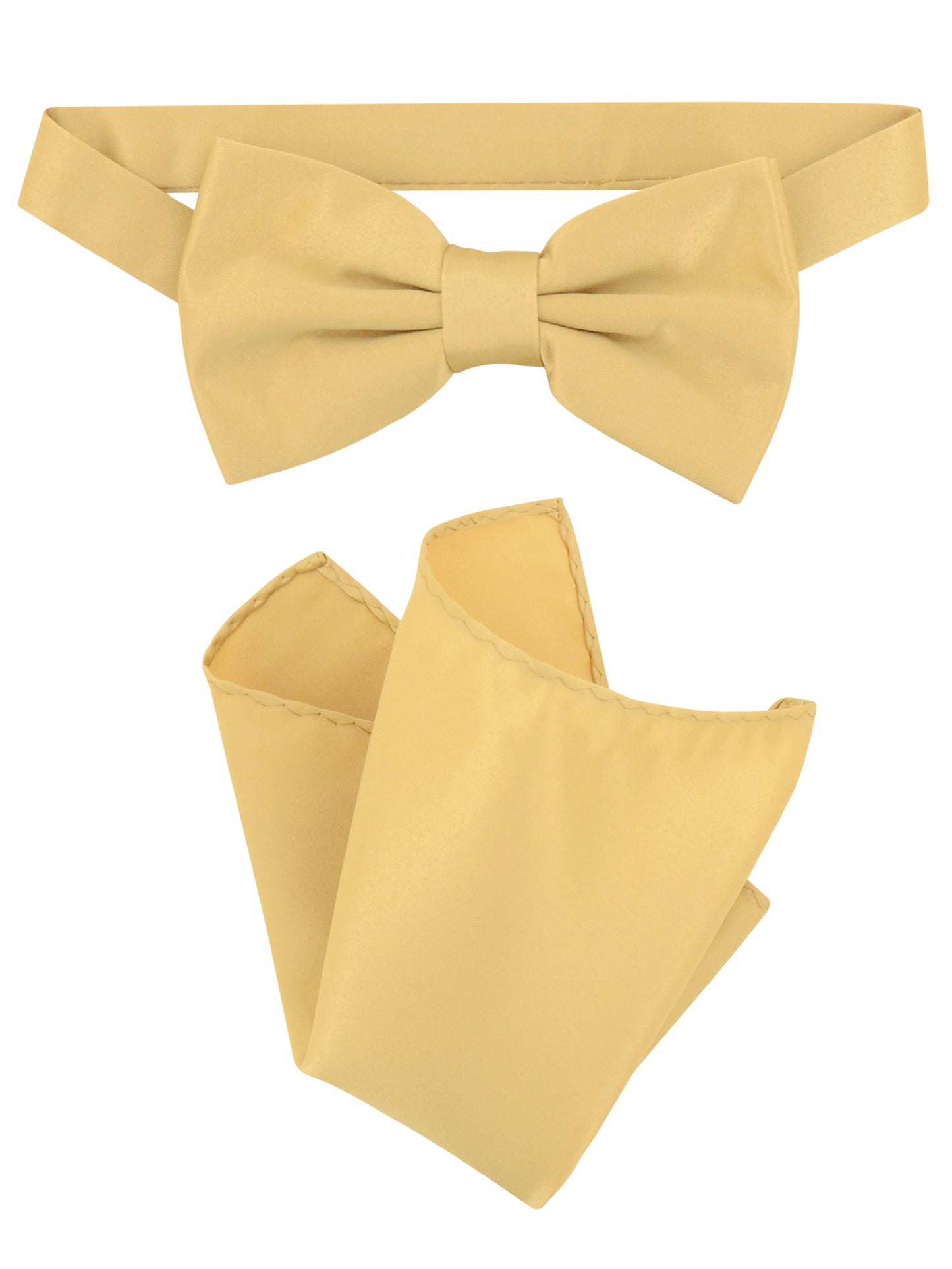 OMC Signature Men's Solid Color Bow Tie Accessories Set