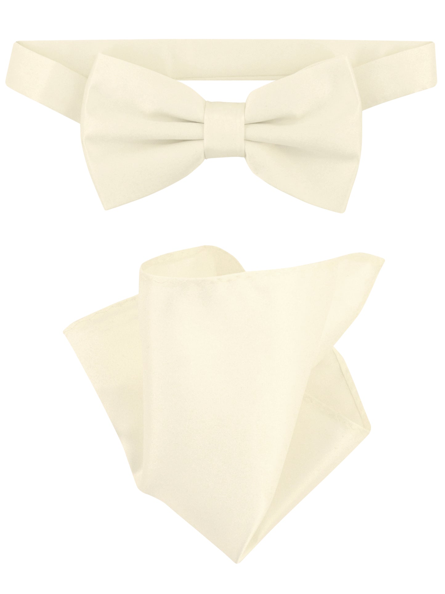 OMC Signature Men's Solid Color Bow Tie Accessories Set