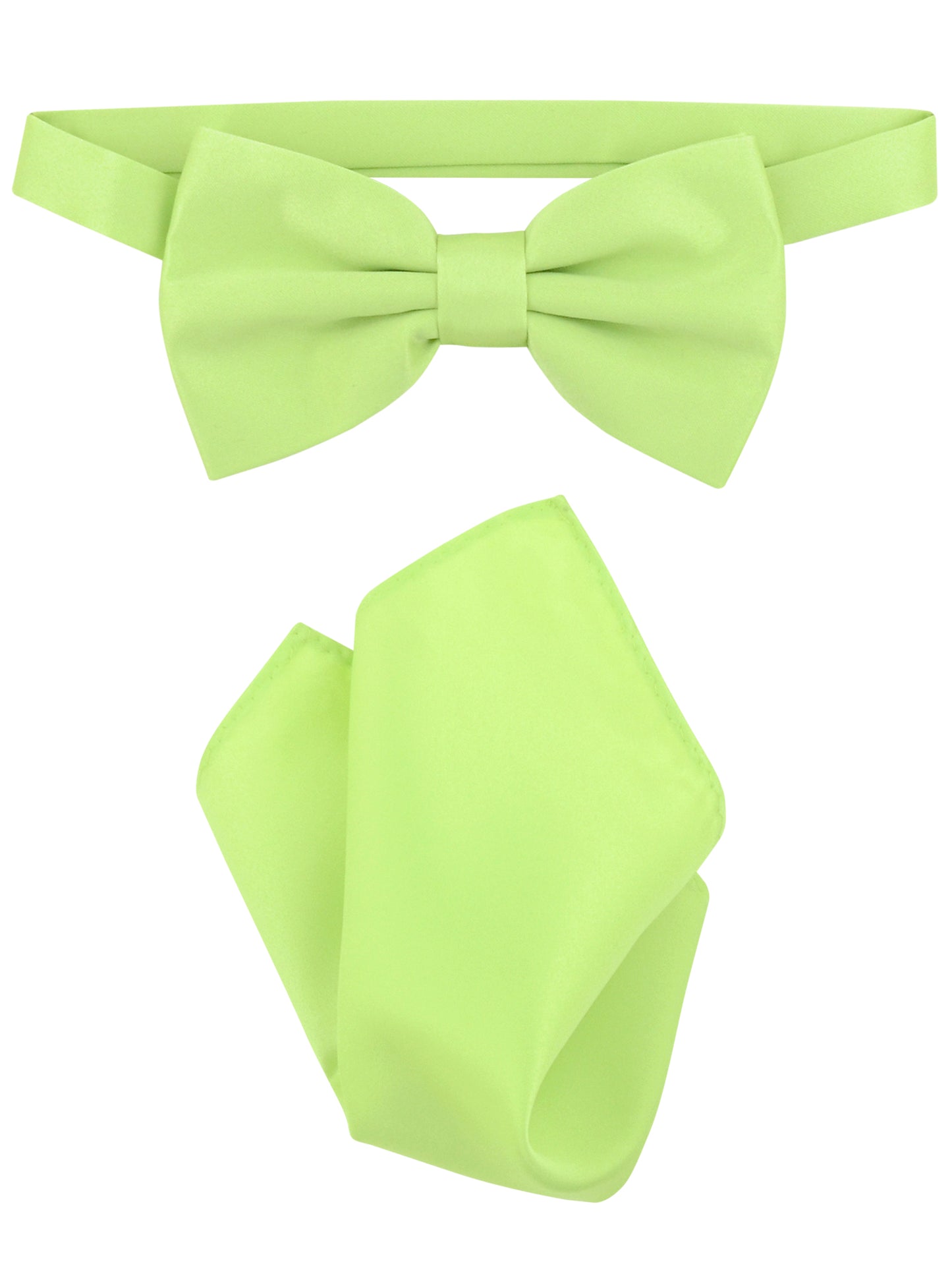 OMC Signature Men's Solid Color Bow Tie Accessories Set