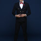 OMC Signature Men's Navy Double Breasted Slim Fit Suit (2-Pieces)