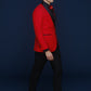 OMC Signature Men's Red Shawl Lapel Slim Fit Tuxedo (2-Pieces)