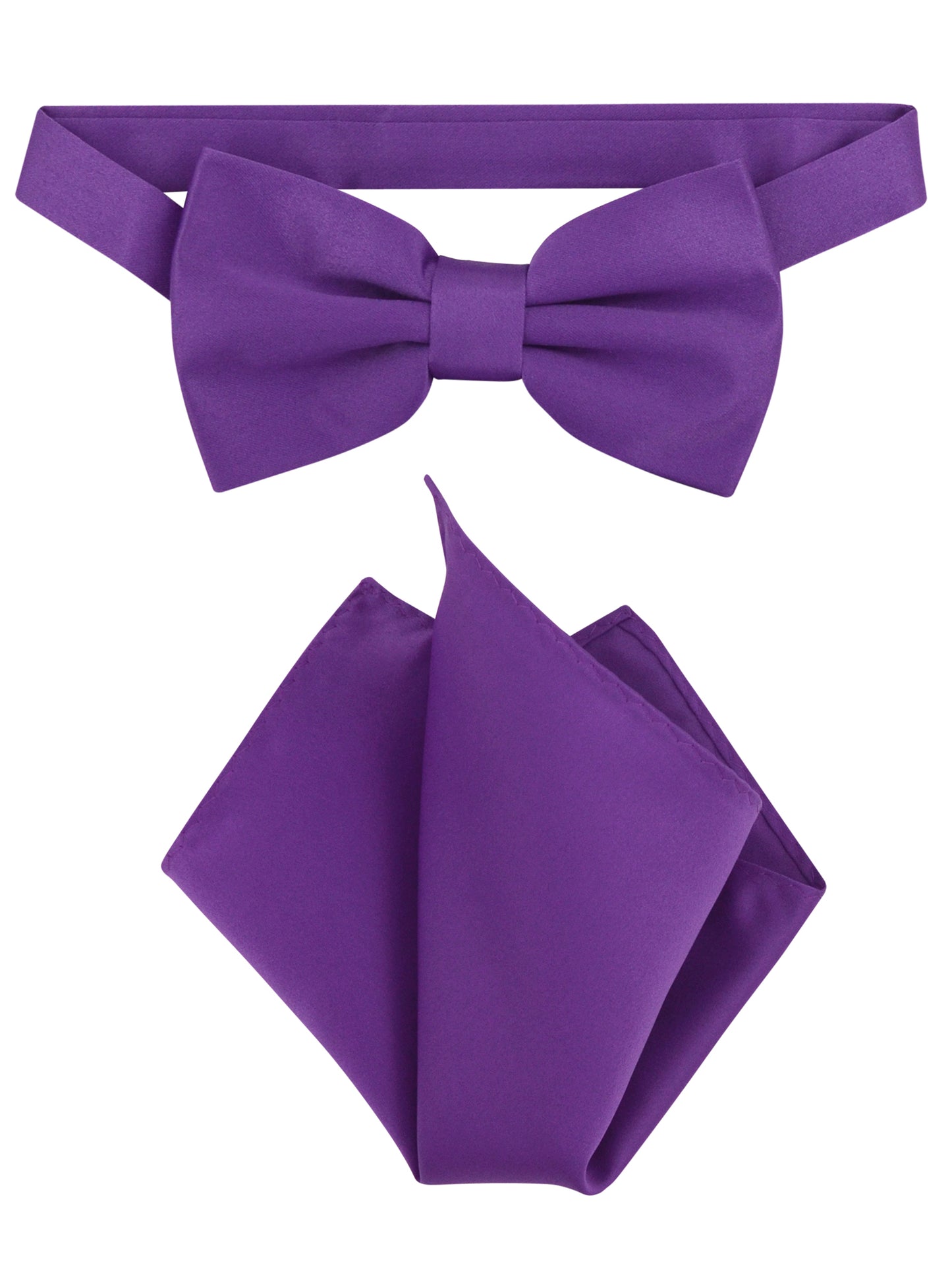 OMC Signature Men's Solid Color Bow Tie Accessories Set