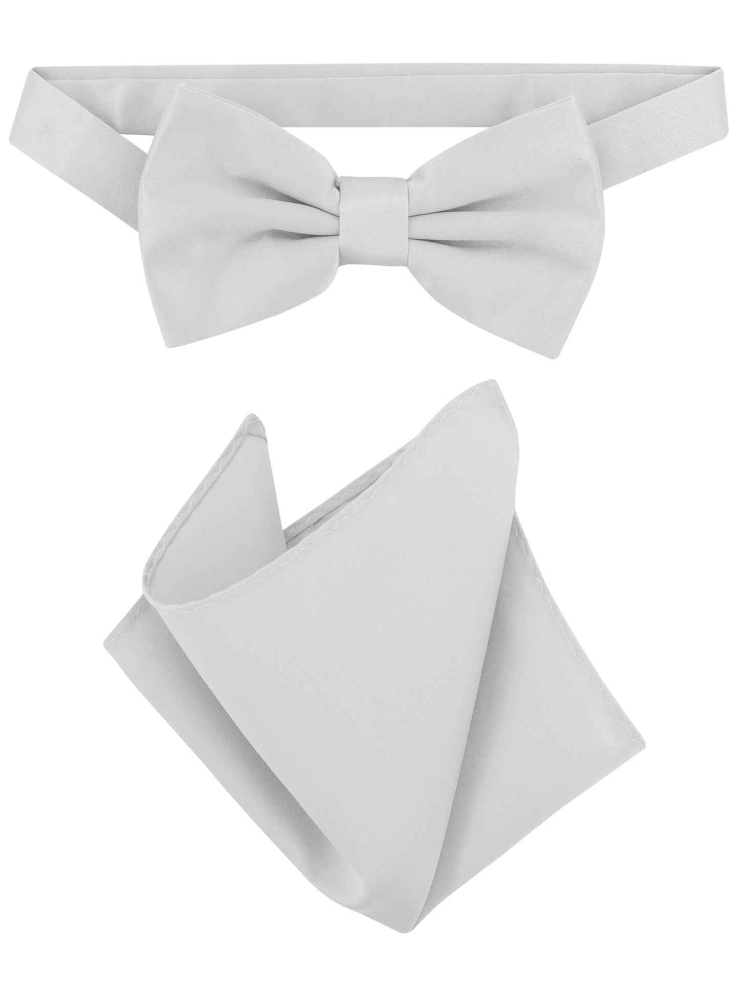 OMC Signature Men's Solid Color Bow Tie Accessories Set