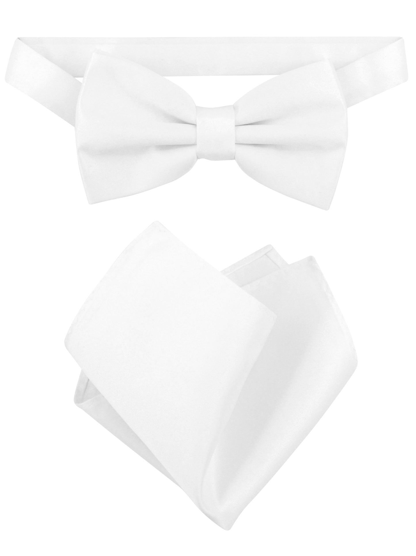 OMC Signature Men's Solid Color Bow Tie Accessories Set