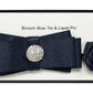 Men's Fashion Rhinestone Brooch Bow Tie and Lapel Accessories Set