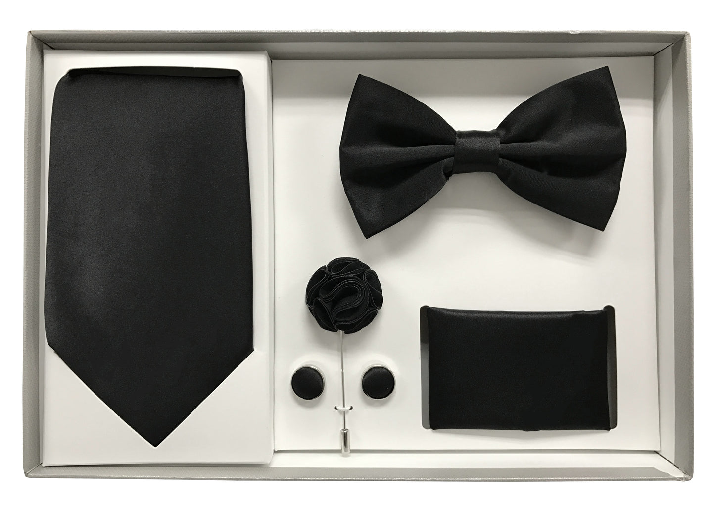 Men's Necktie & Bow Tie 5-Piece Box Set Accessories Set