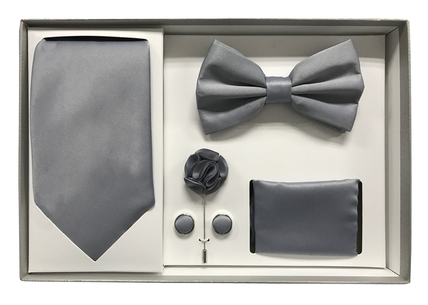 Men's Necktie & Bow Tie 5-Piece Box Set Accessories Set